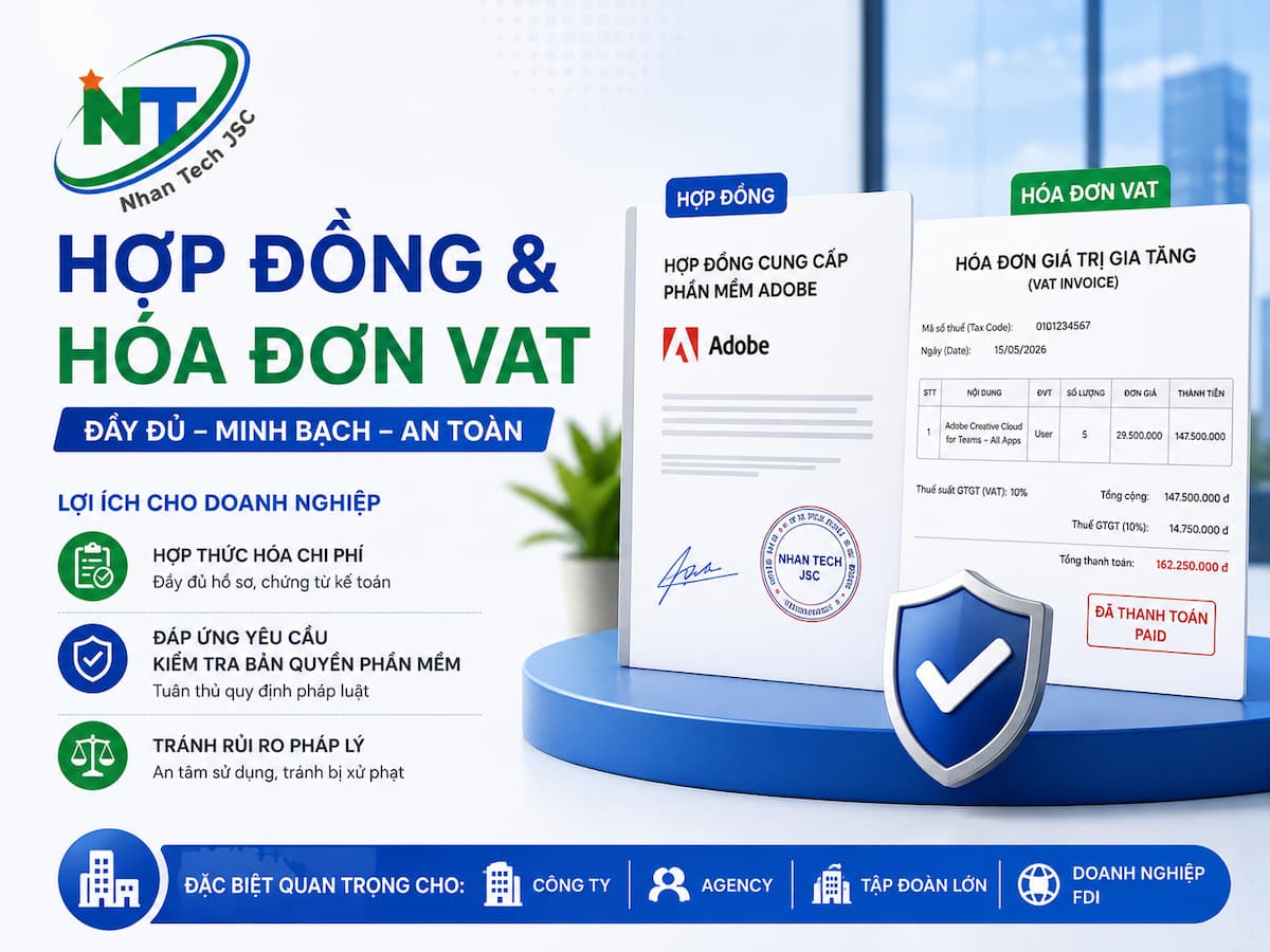 Hợp đồng & hóa đơn VAT đầy đủ