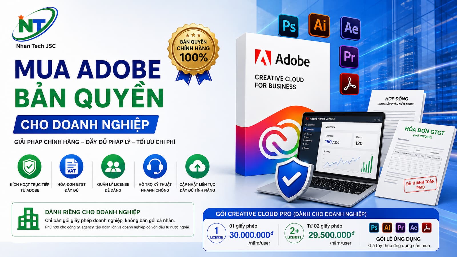 NHAN TECH JSC Giải pháp phần mềm Adobe chính hãng